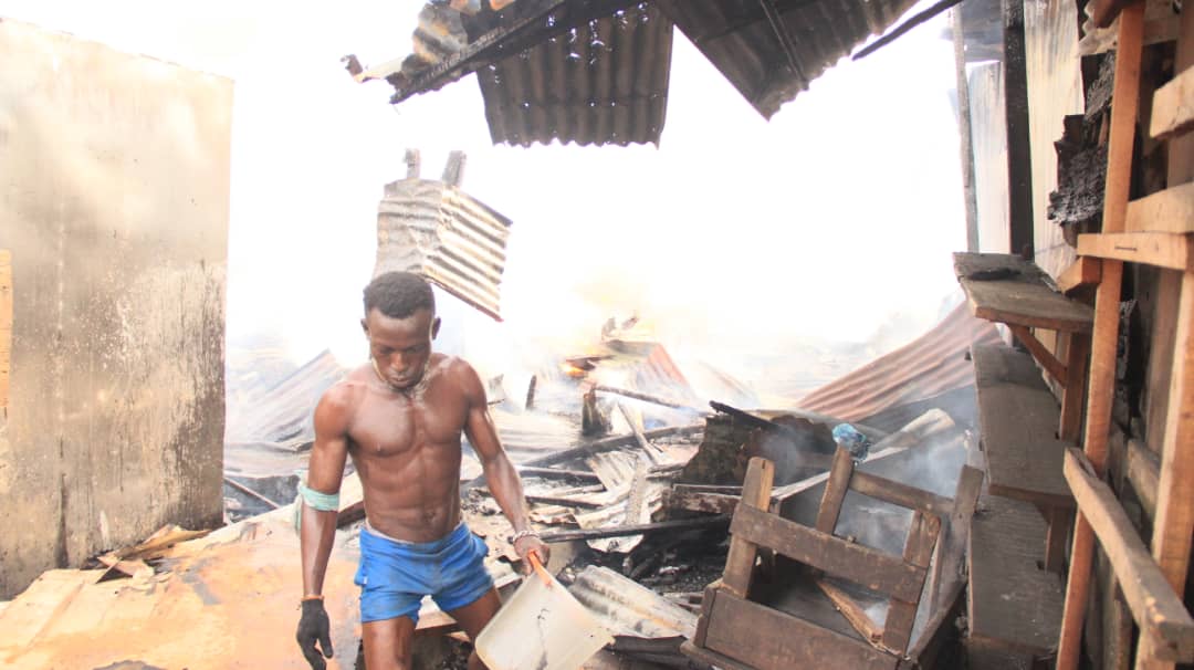 Ogbe-Ijoh Market Fire: Market chairman calls for permanent fire service station