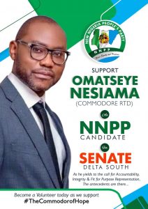 Meet Navy Commodore Omatseye Nesiama - NNPP candidate for Delta South Senatorial District 