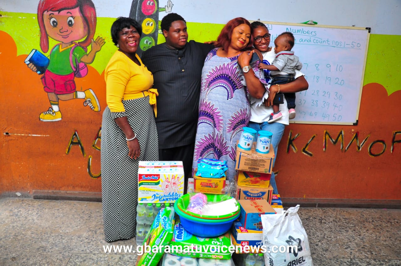 [PHOTOS] Ogulagha Chief, Ebike Benidiwei, donates food items to orphanage home to mark birthday