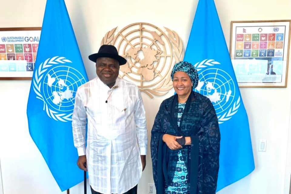 Bayelsa governor, Douye Diri, visits UN headquarters, seeks Niger Delta clean up