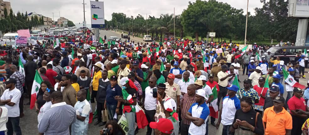 ASUU STRIKE: Nigerian workers, NLC protest grounds activities in Abuja 