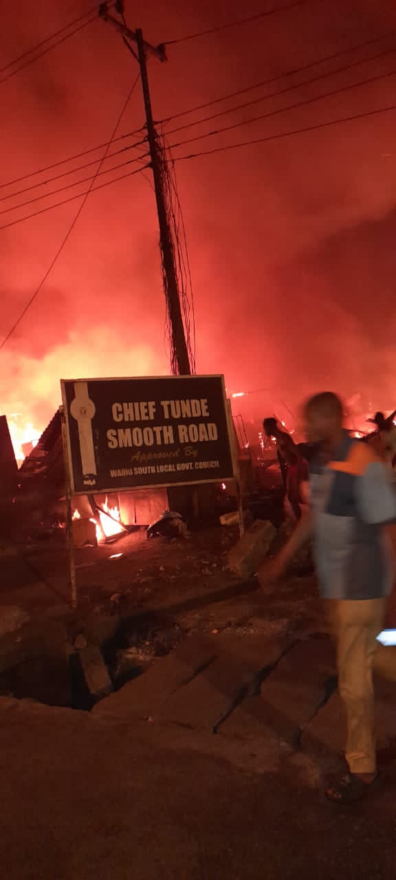 BREAKING: Again, fire guts popular Miller Waterside in Warri