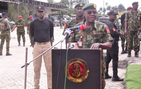 Army chief flags off 'Exercise Still Water' to curb oil theft in Niger Delta