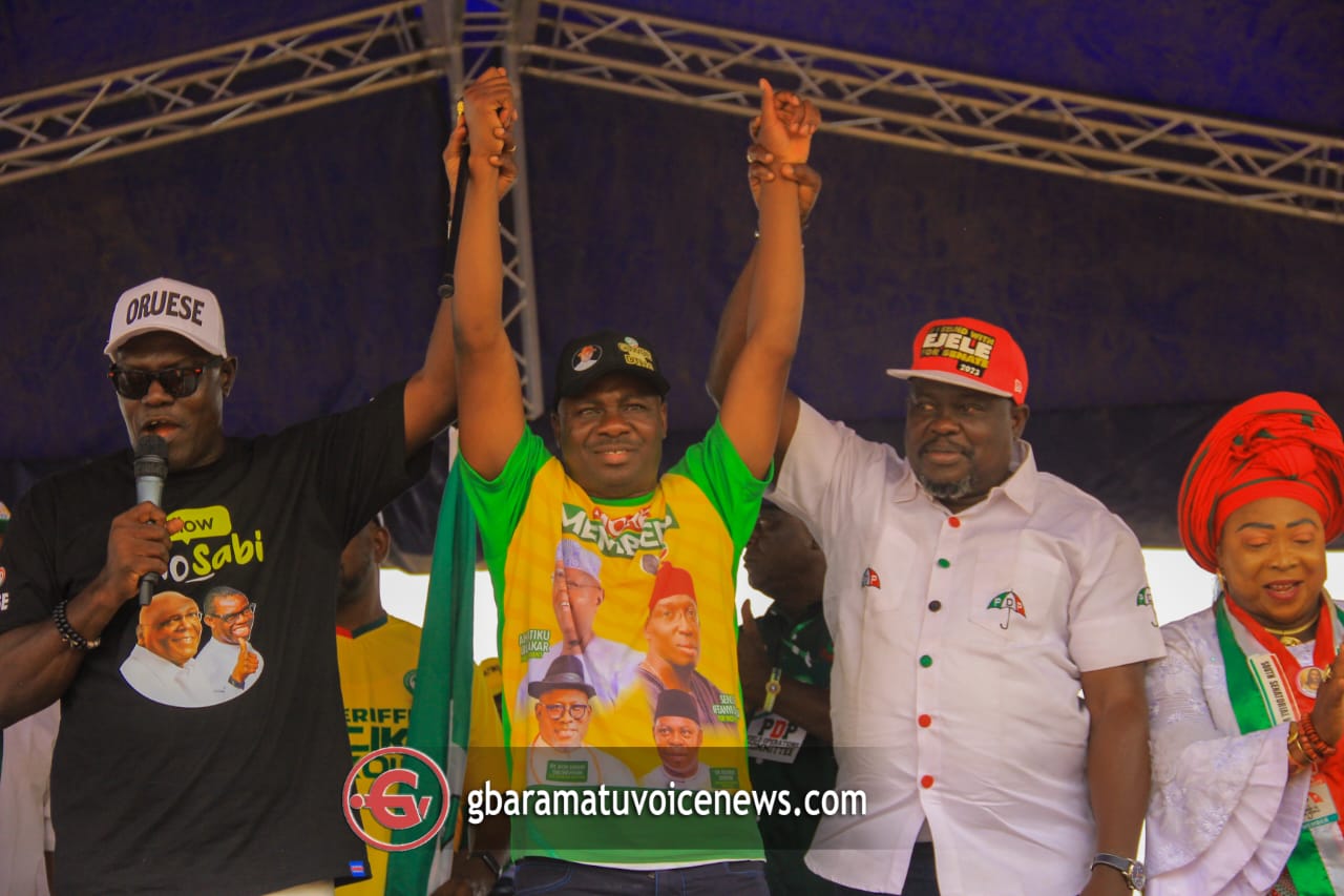 DTHA 2023: Supporters take center stage at Ogbe-Ijoh PDP campaign rally as Guwor receives party’s flag as Warri South-West candidate