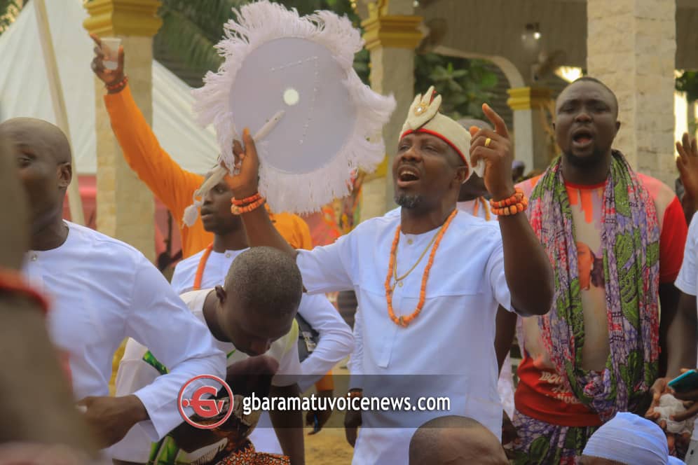 Colourful photos as Tompolo, Ijaw monarchs celebrate Ziba-Opuoru deity in Gbaramatu Kingdom