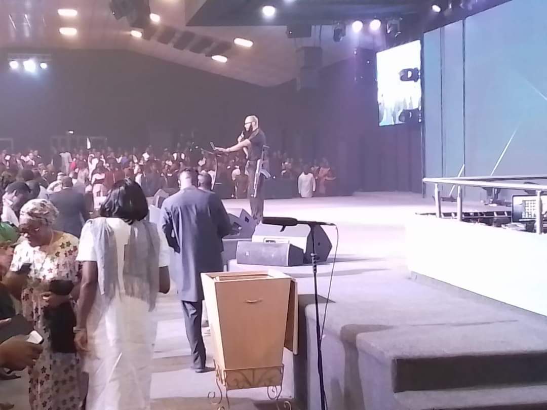 House on the Rock pastor storms church with AK-47 in Abuja [PHOTOS]