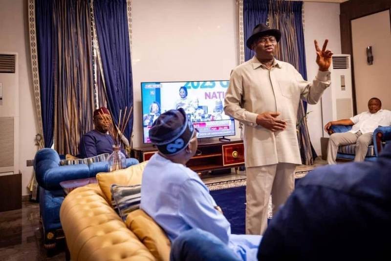 PHOTOS OF THE DAY: Goodluck Jonathan leads ECOWAS monitoring team to visit Tinubu in Abuja 