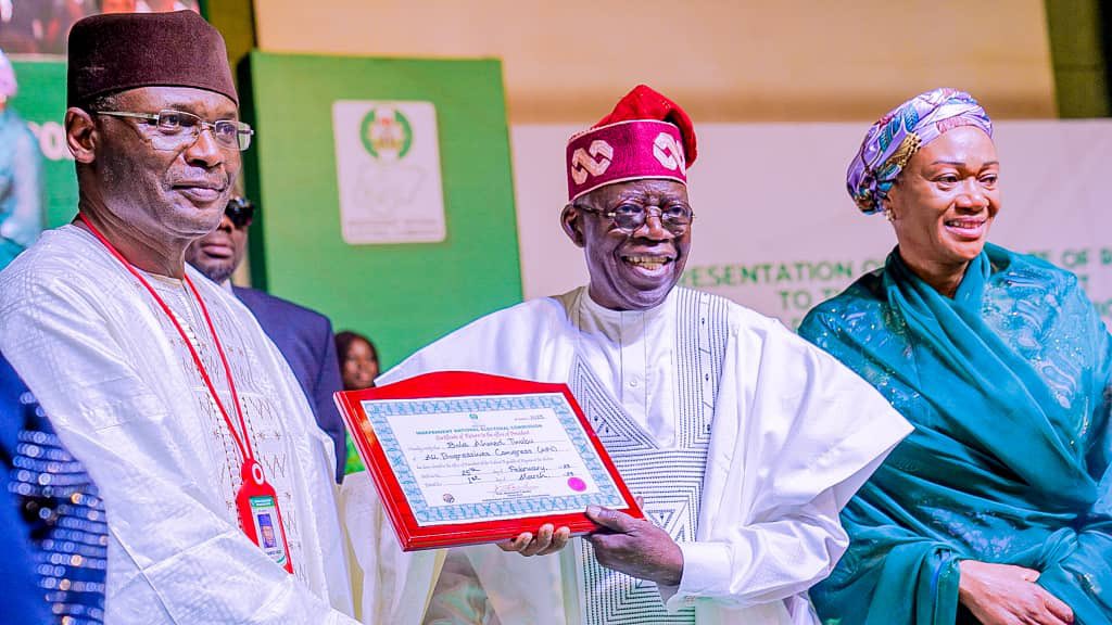 PHOTOS: Buhari, Osinbajo receive Certificates of Return from INEC
