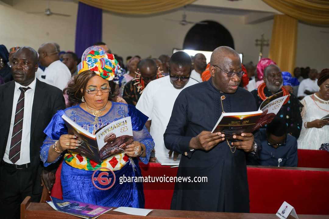 Check out these photos of former first lady Patience Jonathan's beautiful outfit at Pa Diri’s funeral 