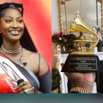 Nigerian female singer, Tems, gets Grammy award plaque
