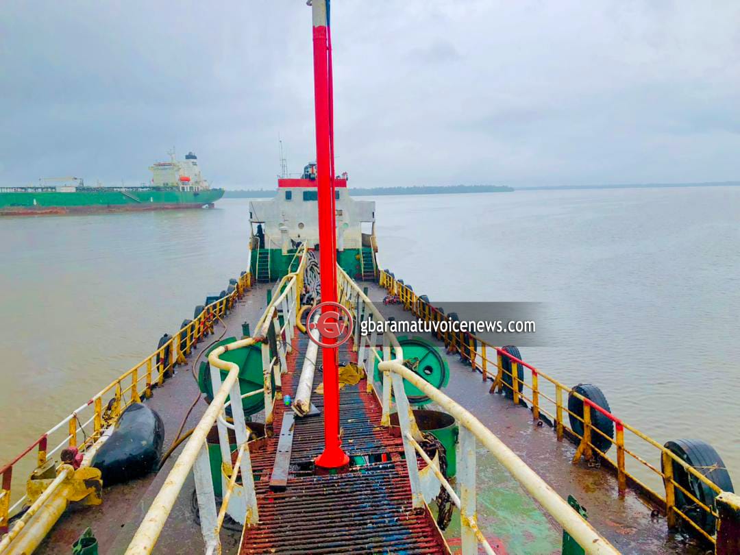 BREAKING: Tompolo’s Tantita intercepts massive vessel carrying illegal crude oil in Delta