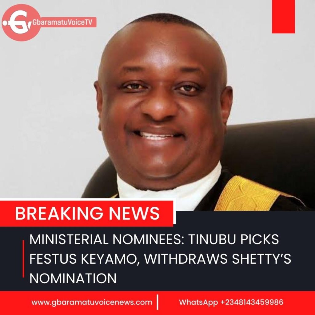 [BREAKING] MINISTERIAL NOMINEES: Tinubu picks Festus Keyamo, withdraws Shetty’s nomination