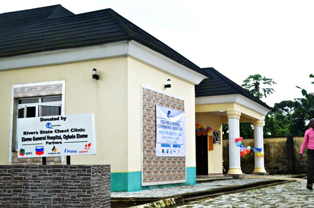 A side view of the chest clinic donated to General Hospital Eleme, Rivers State.