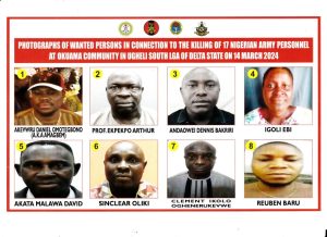 OKUAMA: Nigerian Military Declares 8 Wanted for Killing Soldiers in Delta
